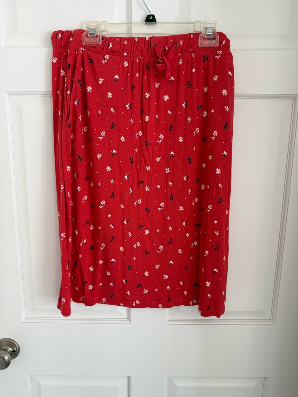 St. John's Bay Midi Length Red Skirt